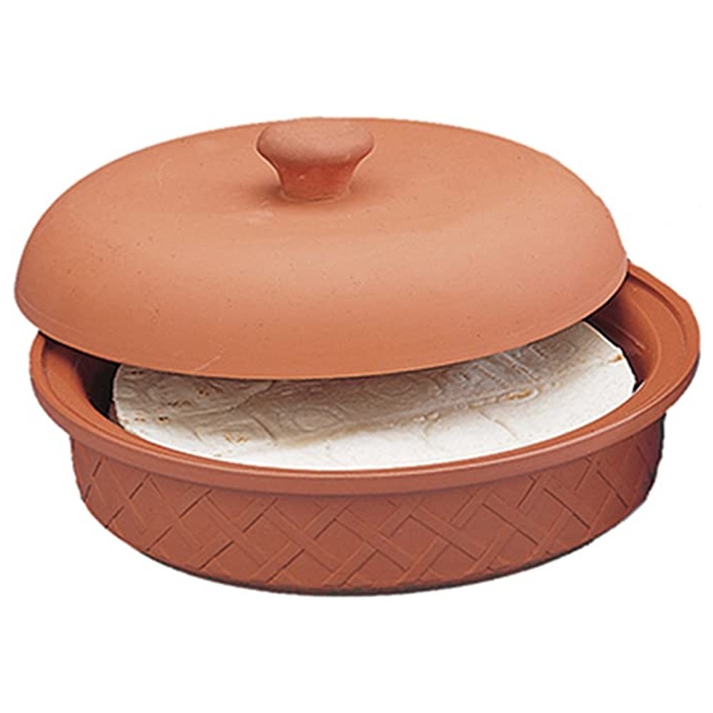Fox Run Microwavable Terra Cotta Tortilla Warmer Glazed Interior 8 1/2″