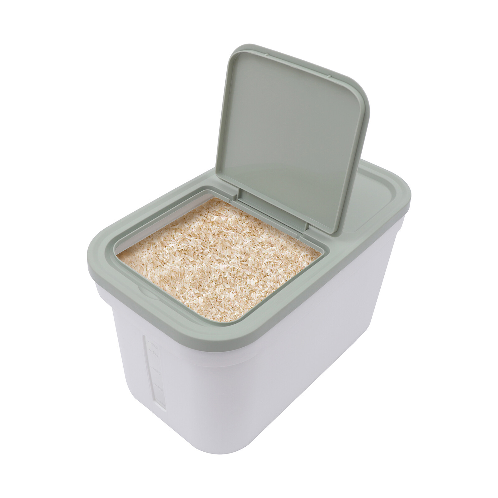 Storage Container Measuring Cup 20Lbs Airtight Flour Grain Storage Bucket
