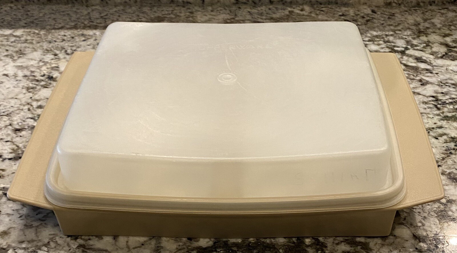 VINTAGE TUPPERWARE Egg Keeper Carrier 4-pc Tray & Lid Sandstone 723