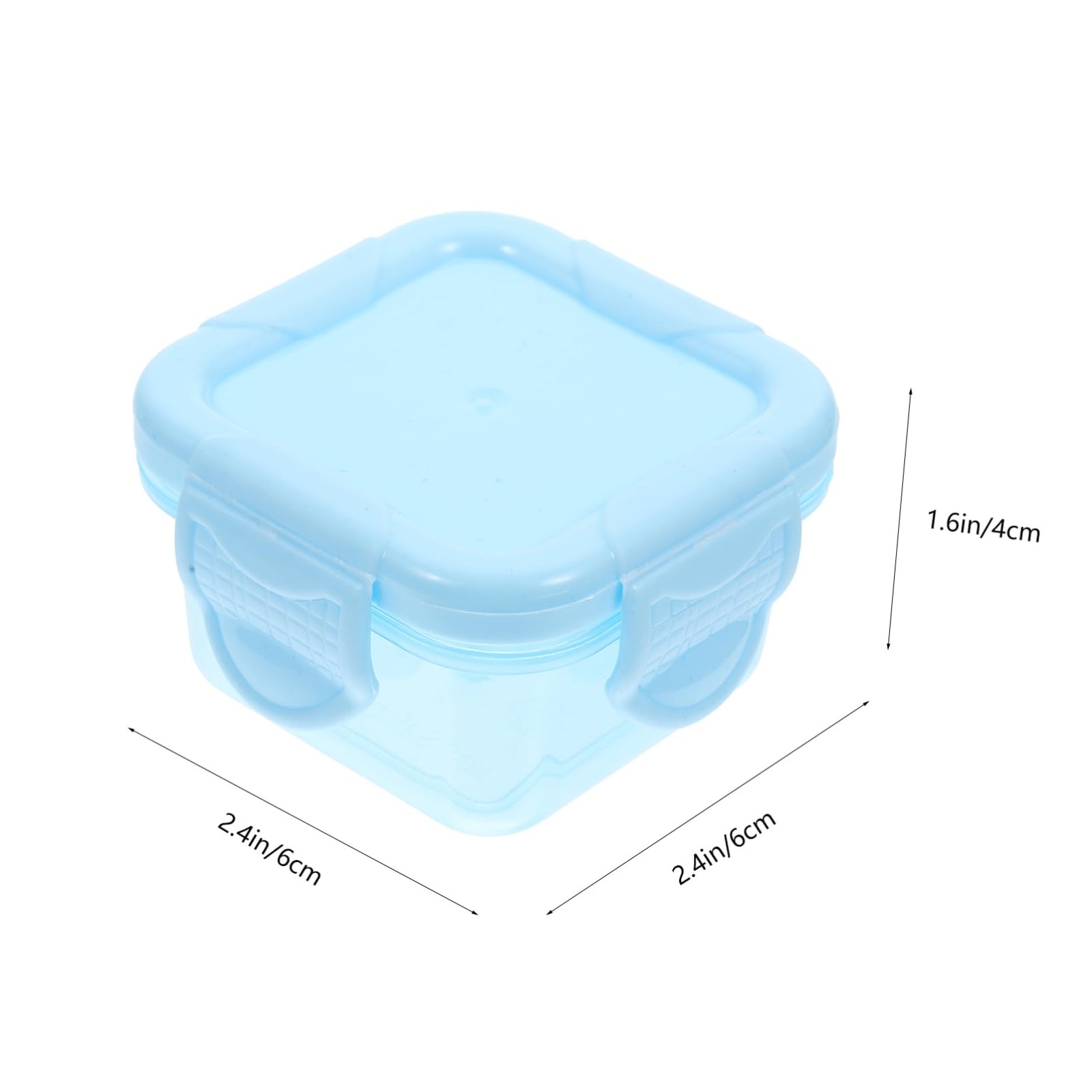 Portable Storage Snack Containers 4-Pack 2.36X2.36X1.57 Inch Airtight Meal Pr…