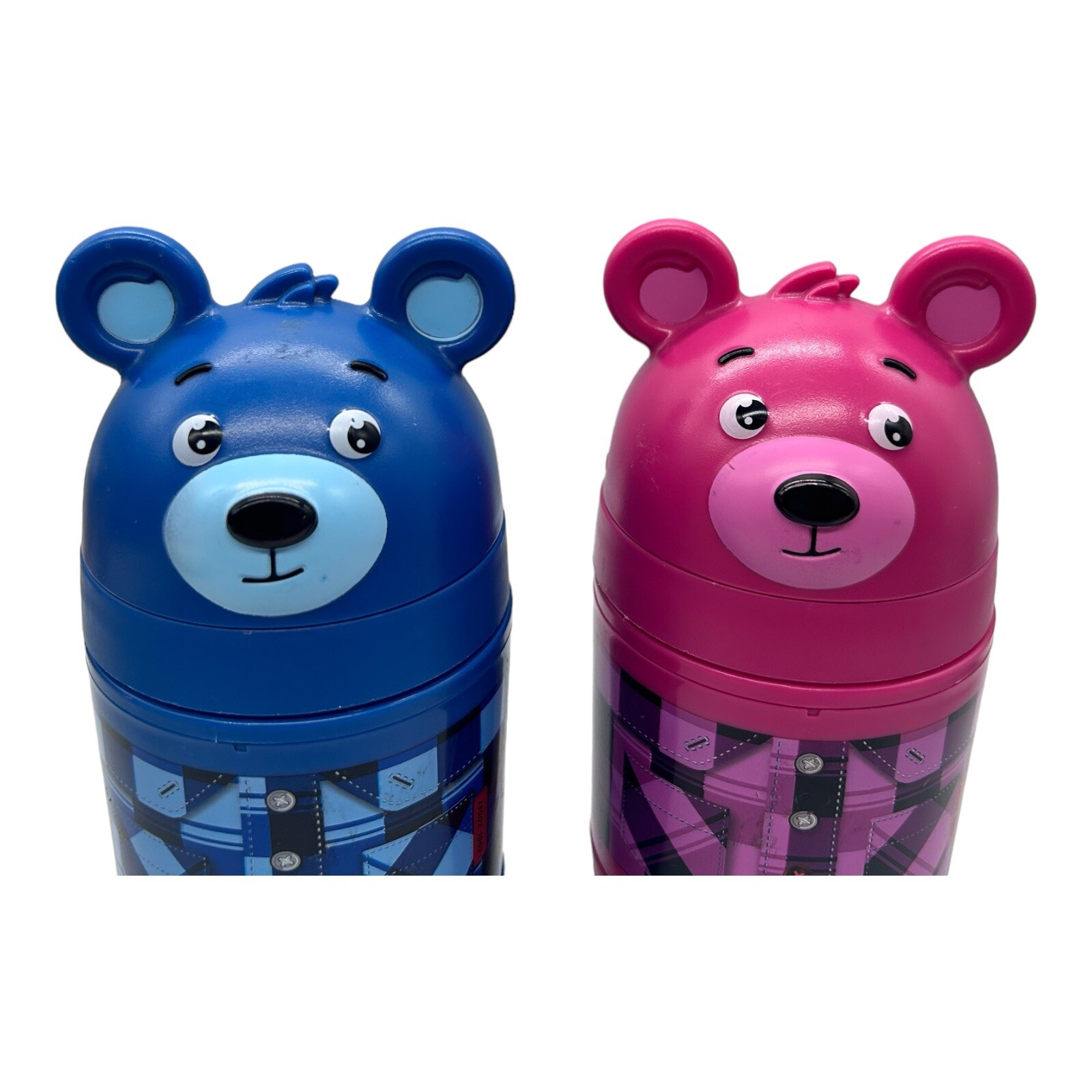 Set Of 2 Cool Gear 8 Fluid Ounces Cool Zooey Bear Snack Container Blue & Pink