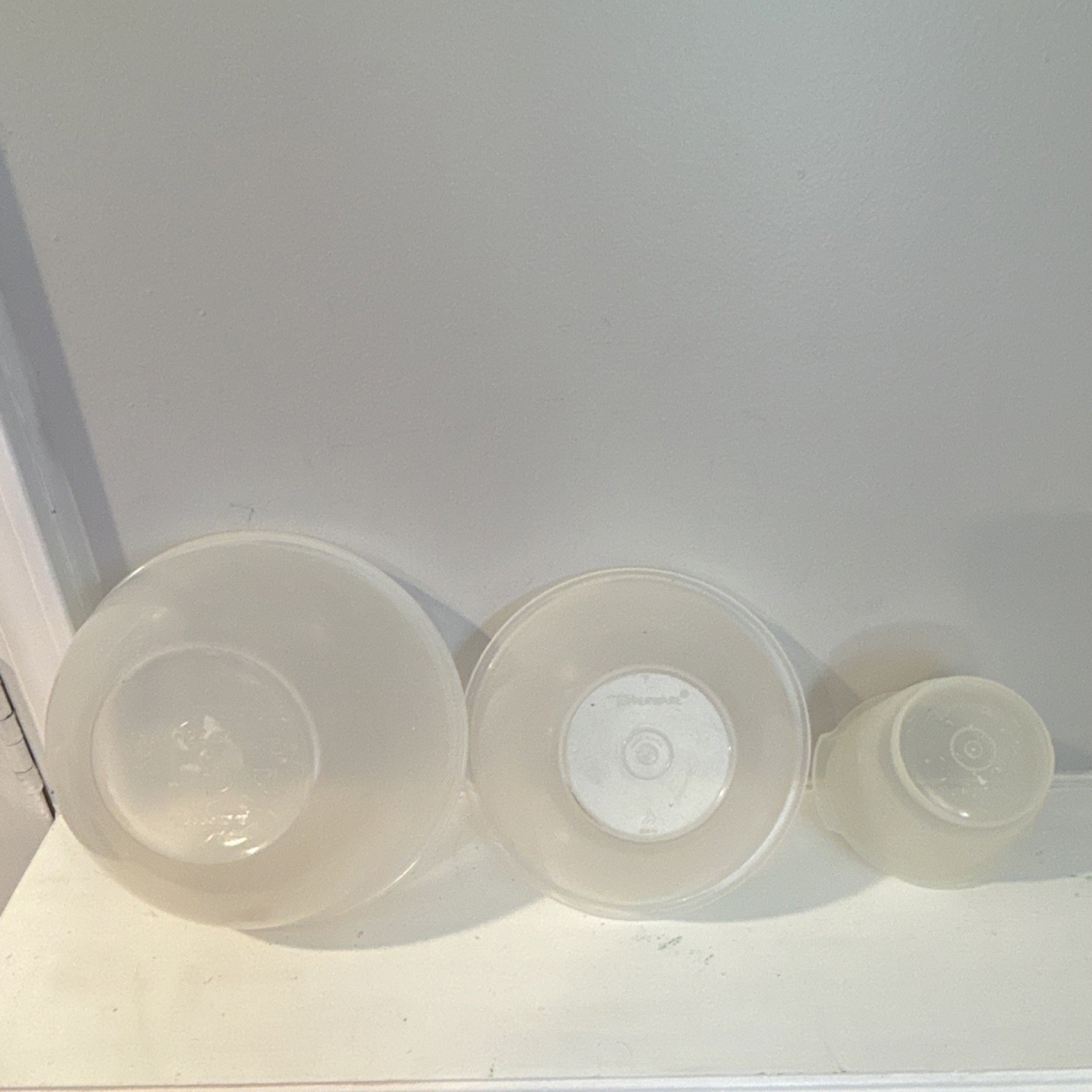 Tupperware Clear Plastic Bowl Lot of 3, 12 Cup Capacity+ no lids