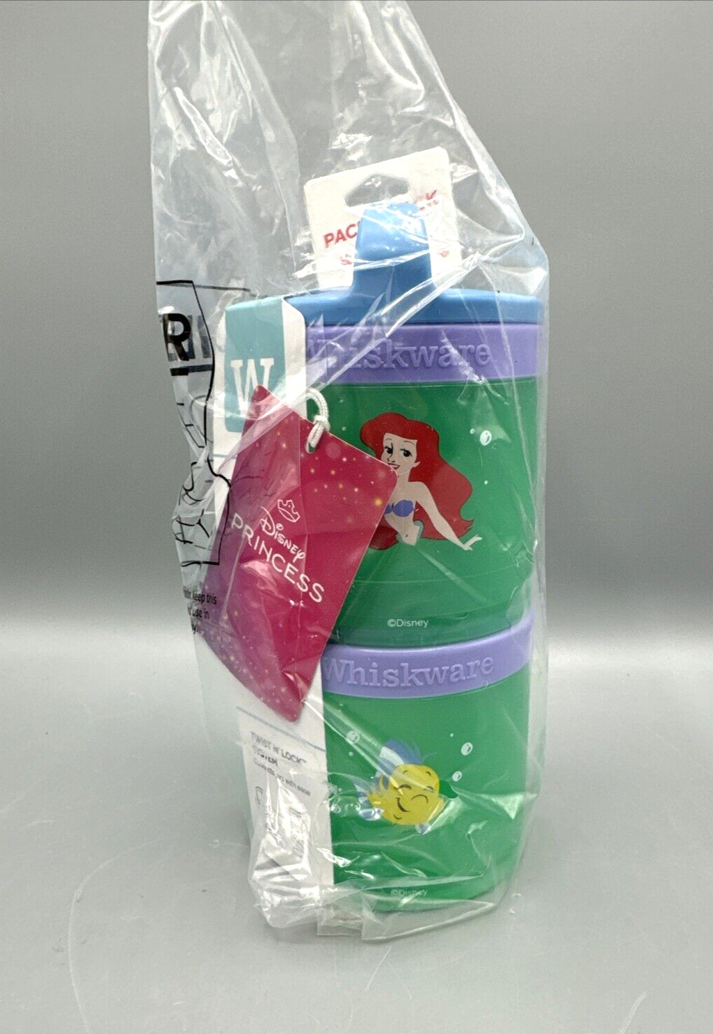 Princess 2 Stackable Snack Cups Container for Kids