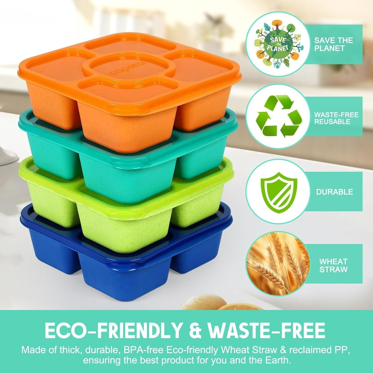 Caperci Original Lunchable Snack Containers for Kids & Adults – Jewel Brights