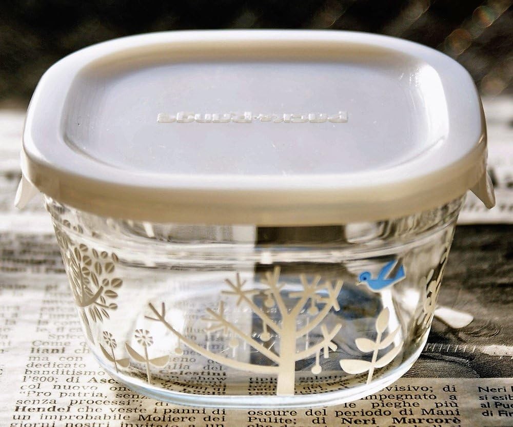 Heat-resistant glass storage container Shinji Kato Petit bois Square SS 200ml