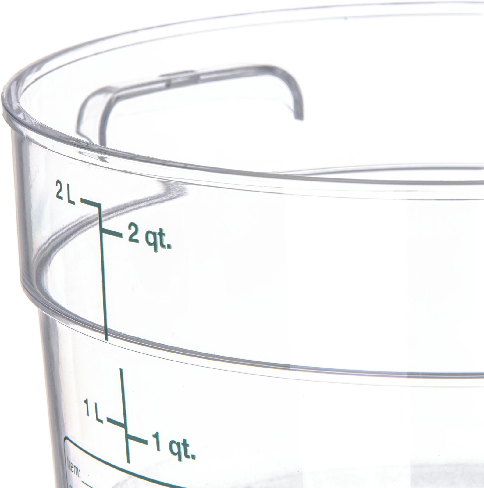 Carlisle FoodService Products Storplus Round Food Storage 2 Quarts, Clear