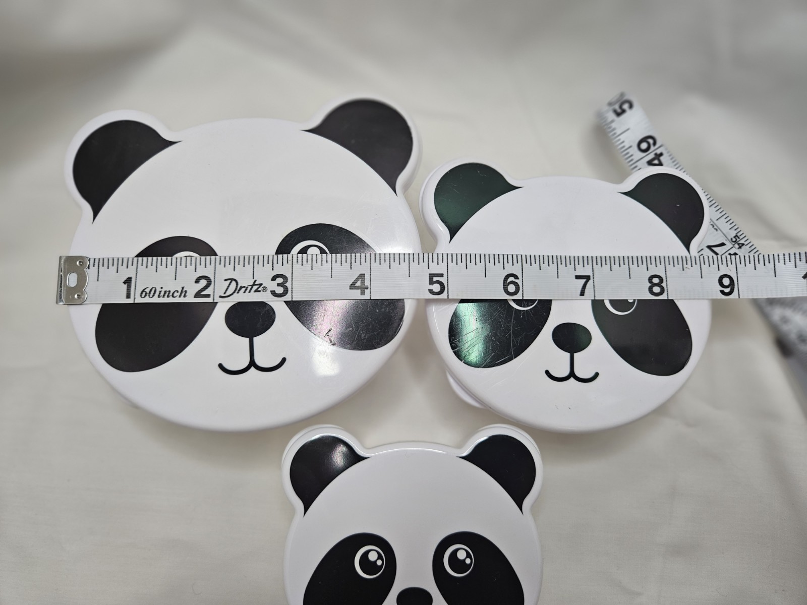 Cute Panda Kids Snack Box Set Nesting Lunch Food Storage Containers Stacking 3pc