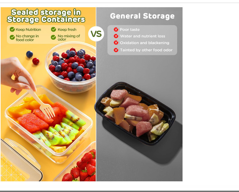 40PC Airtight Food Storage Containers Set BPA Free Leakproof Meal Prep