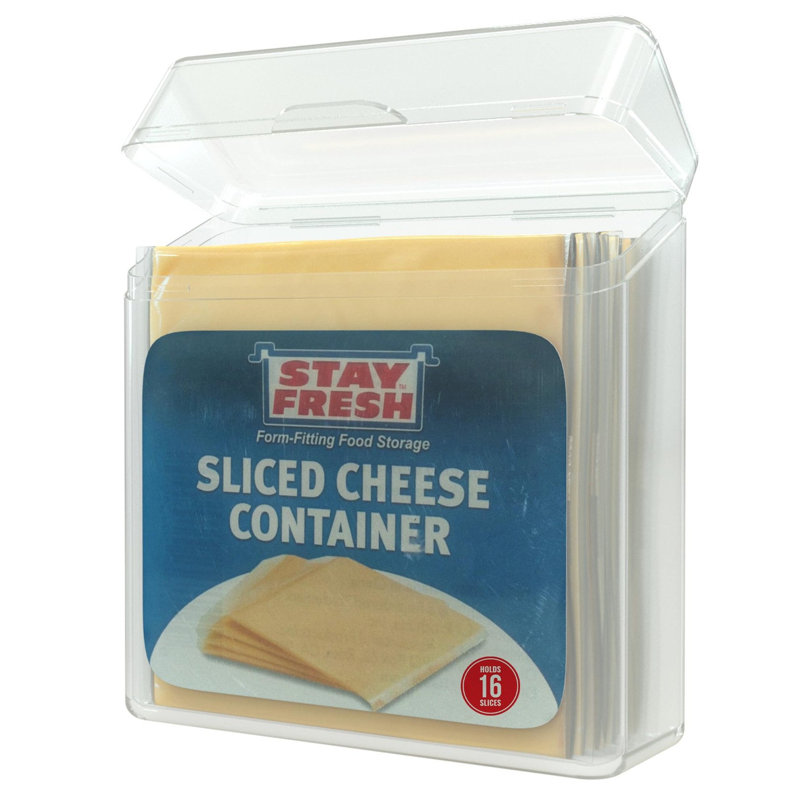 Stay Fresh American Cheese Slice Storage 4″ x 2-1/2″ x 3-1/4″ h, Clear