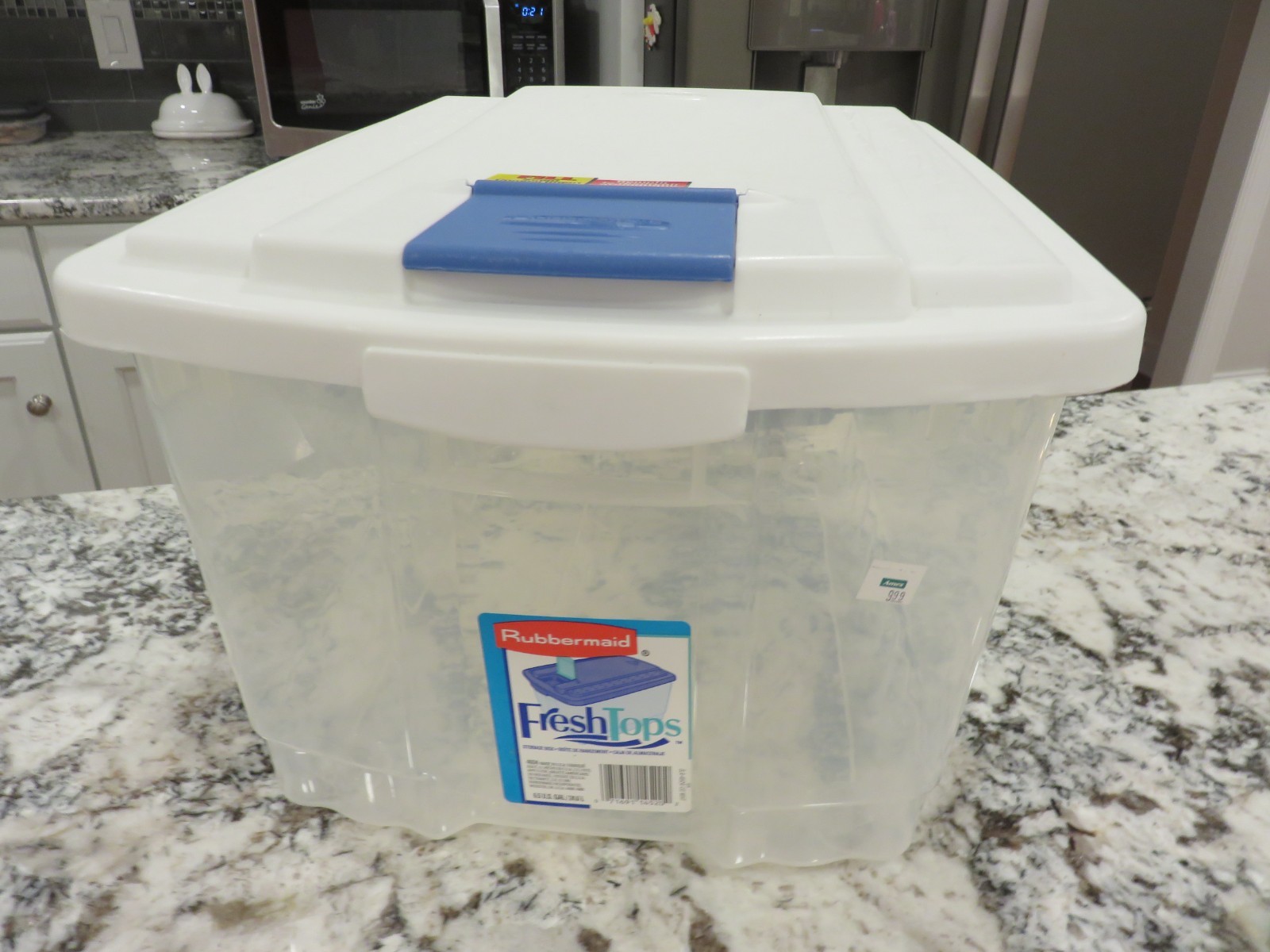 Vintage 1995 Rubbermaid FreshTops Sheer Storage Box #4604 6.5 Gal. RARE HTF