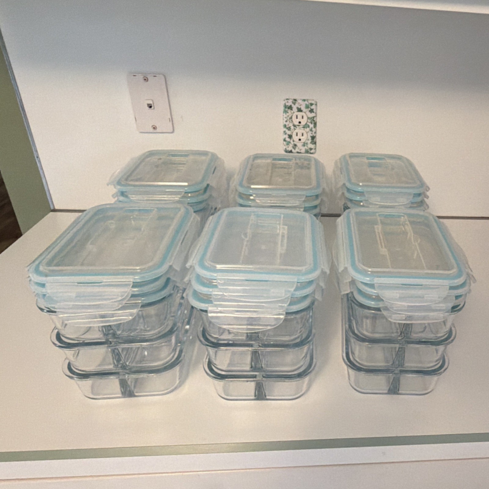 Glass Meal prep Containers With Lids 18-pack
