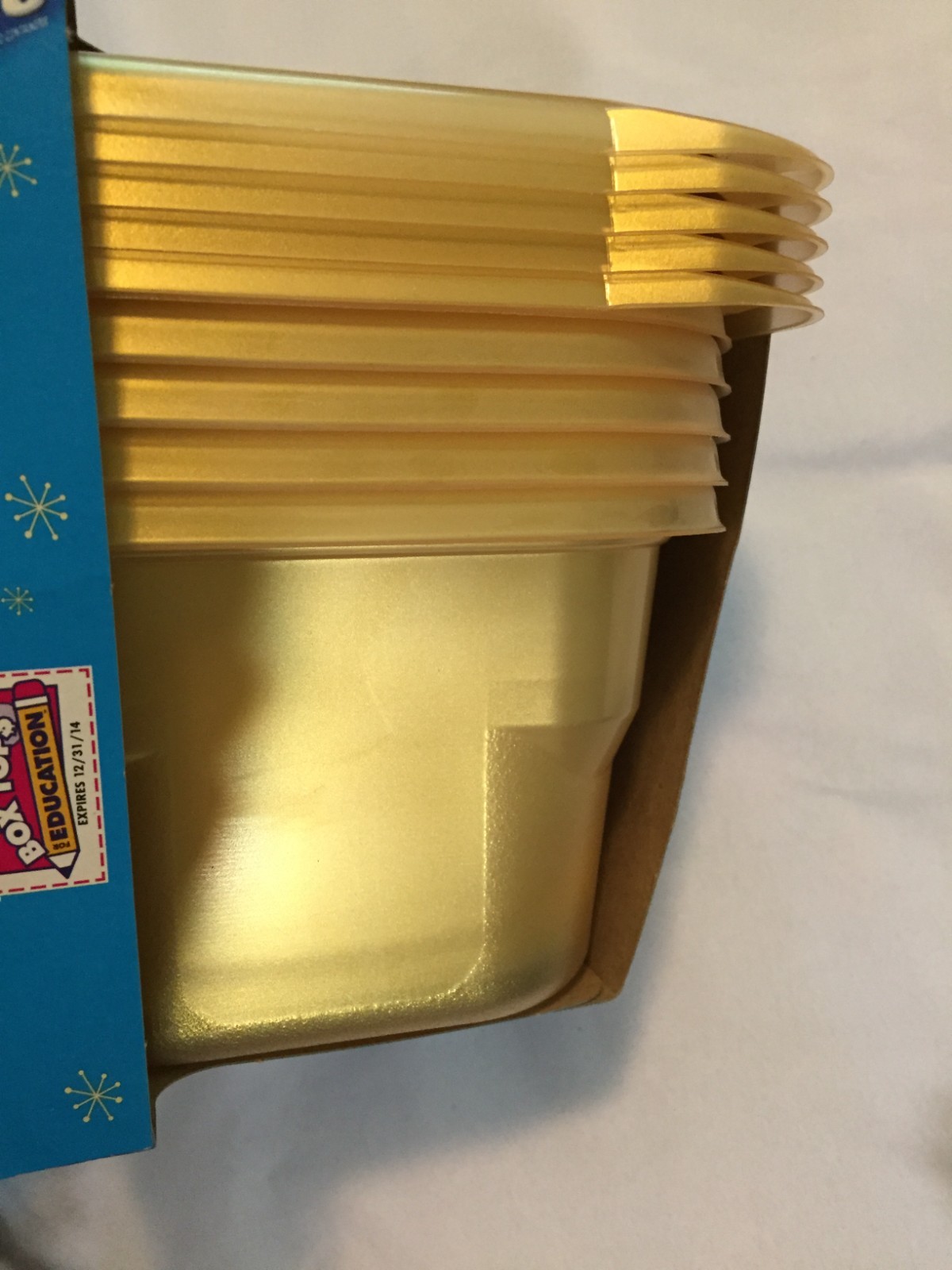 Ziploc Medium Square Gold Limited Edition Holiday 5 Containers 5 Lids New