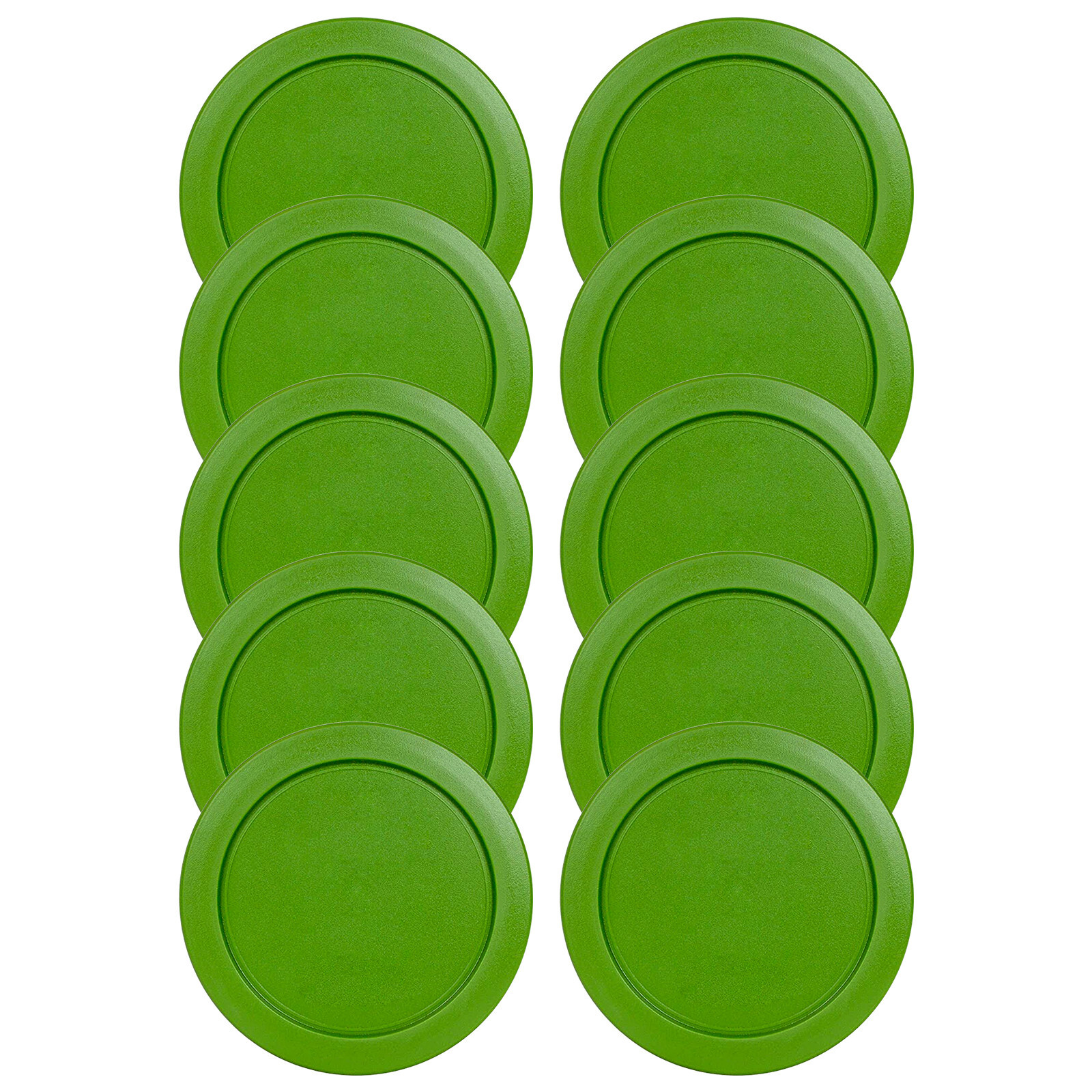 10 Replacement Lids Covers for Pyrex 2-Cup Containers, 5-Inch 7200-PC GREEN