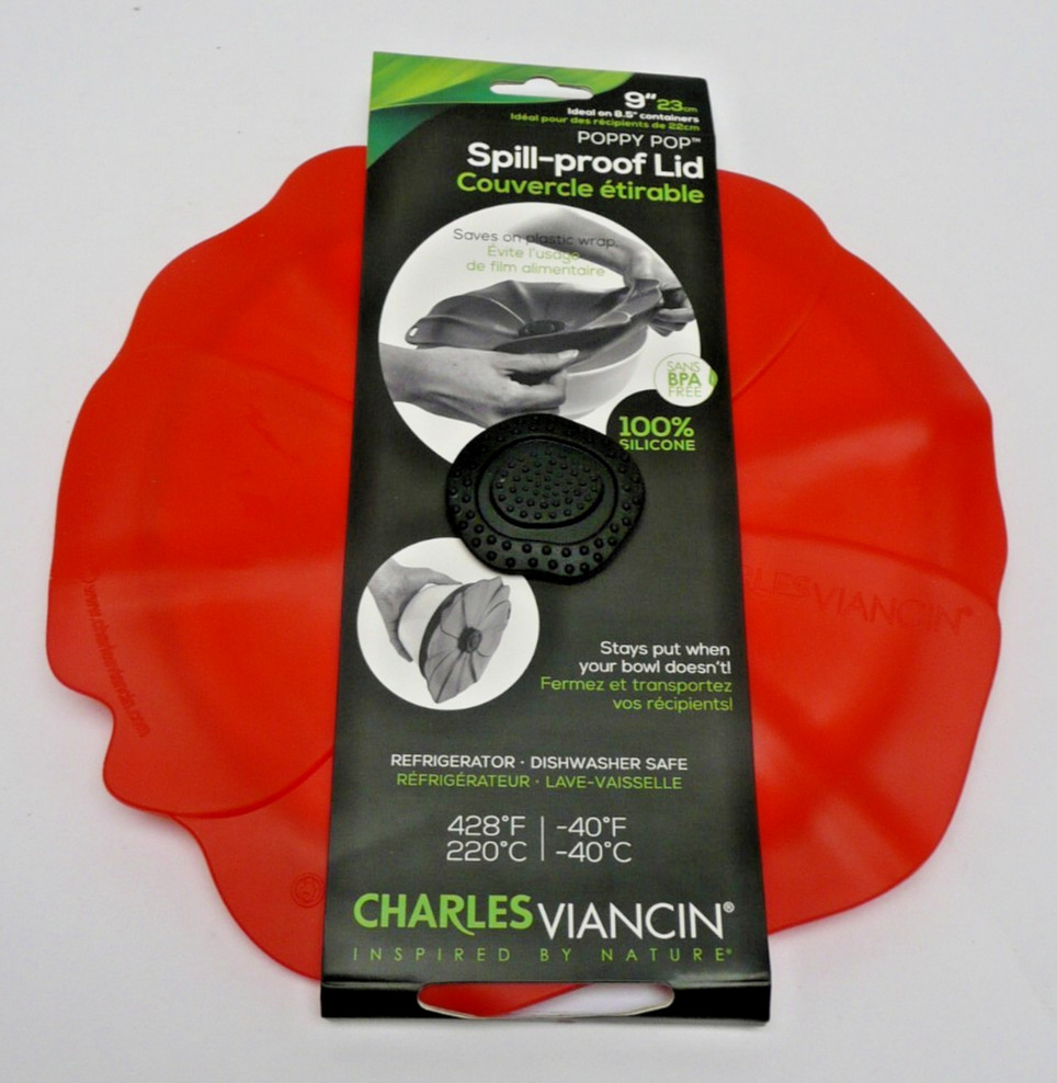 Charles Viancin 9″ Poppy Pop Silicone Lid for 8.5 Bowls