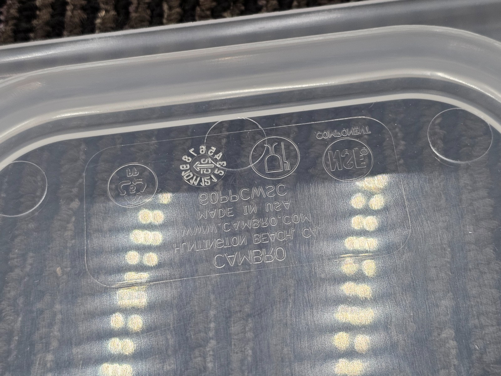 (QTY 6) Cambro 60PPCWSC190 Food Pan Seal Cover 1/6 size Translucent Camwear