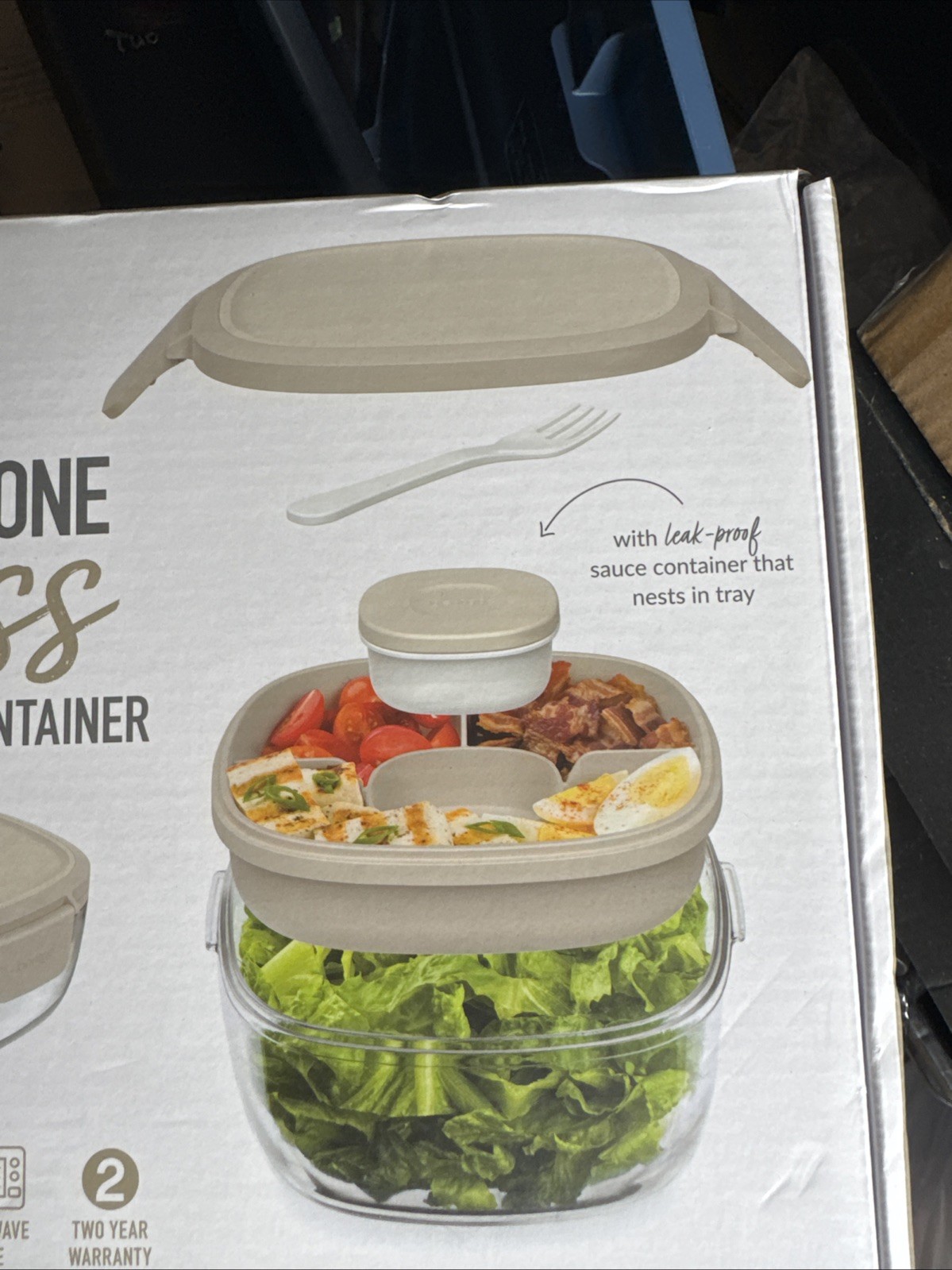 Bentgo 61oz 6pc Glass All in One Salad Container Free Shipping