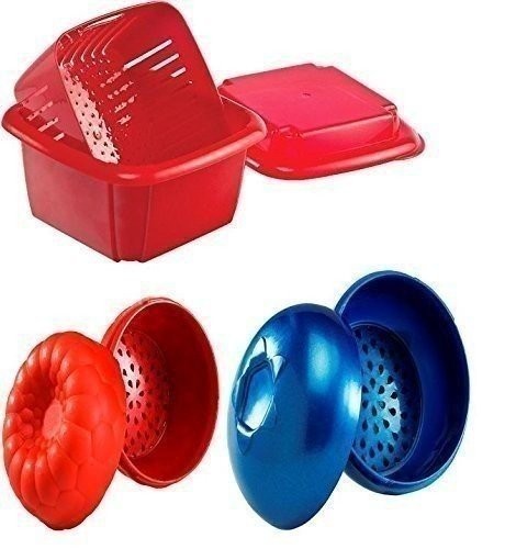 Hutzler 3pc Berry Saver Set, Includes 3-in1 Berry Keeper Colander and Containers