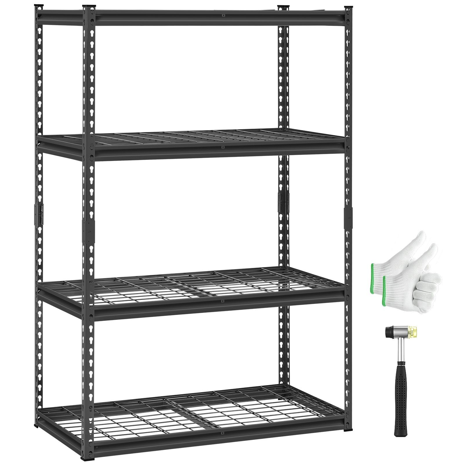 Storage Shelves, 2400 lbs, 4 Tier Heavy Duty Garage Shelving, 20″ D x 40″ W x