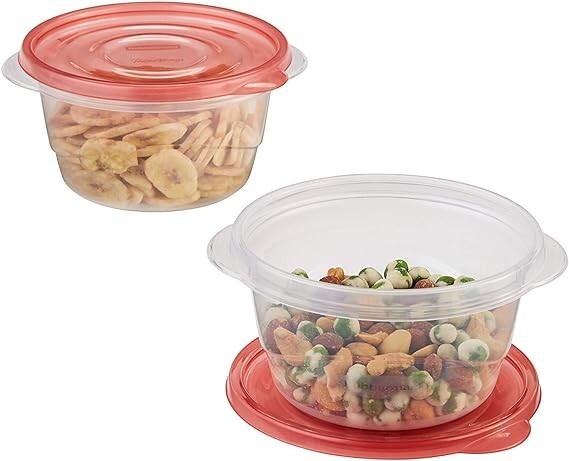 Rubbermaid TakeAlongs Small Bowl Food Storage Containers, 3.2 Cup 6 Containers