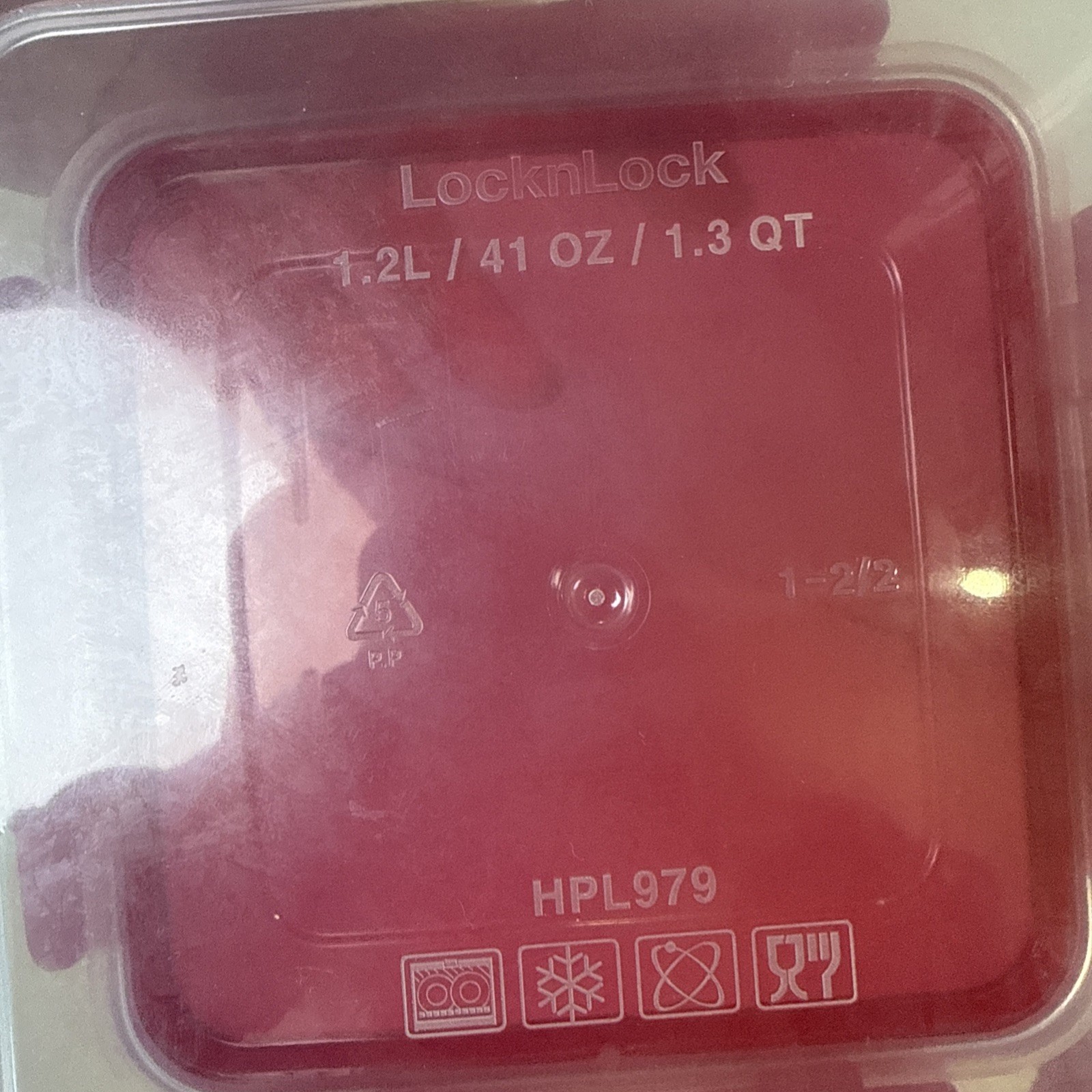 LocknLock Set Of 4 Nestable Food Containers Red HPL980 HPL979 HPL978 HPL977
