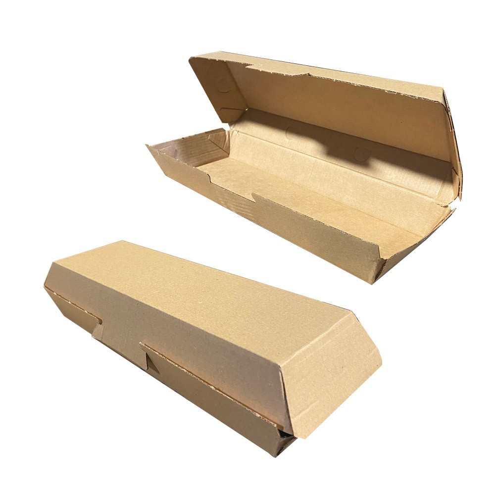 200ct Hoagie & Sub Natural 11.4″x3.5″x2.91″ Hinged Cardboard Take-Out Containers