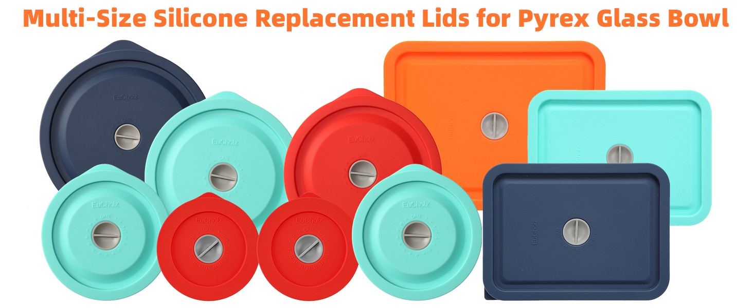 Replacement Lids for Pyrex 7201-PC 4 Cup, Silicone Round Storage Cover Lid for