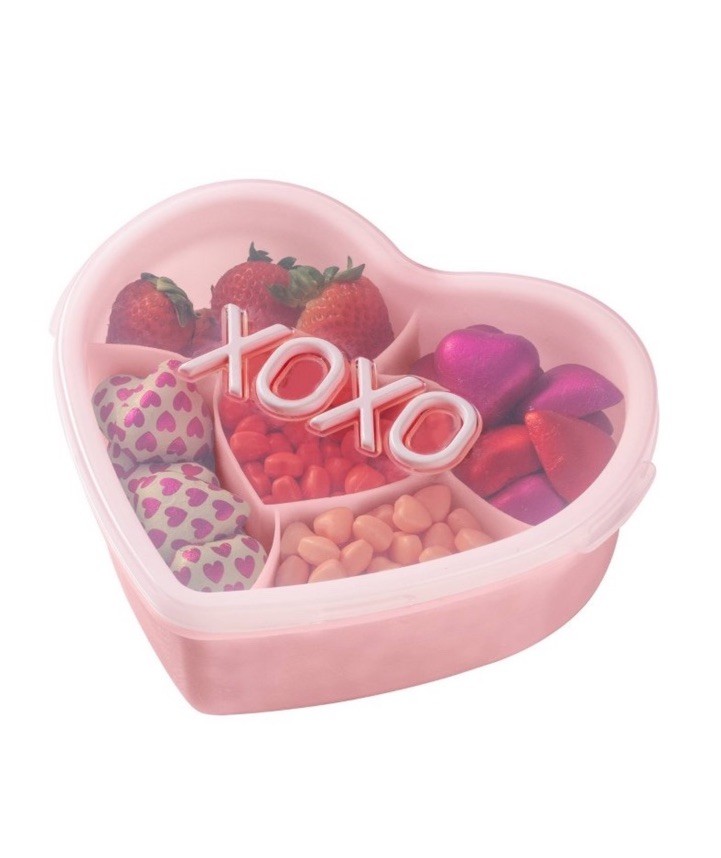 Valentine’s day XOXO Personal Sized Snack Box Food Storage Container Galentine