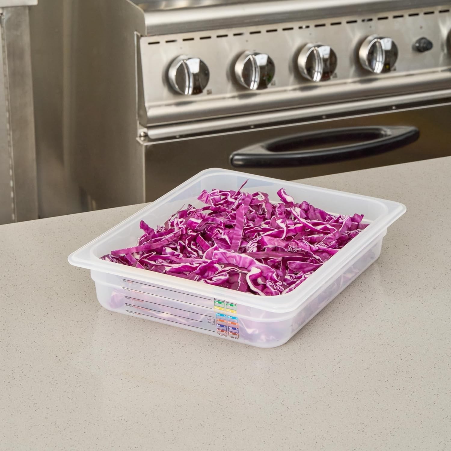 Food Storage Container 1 Pack of 12.7 x 10.3 x 2.5 Inches Plastic Stackable