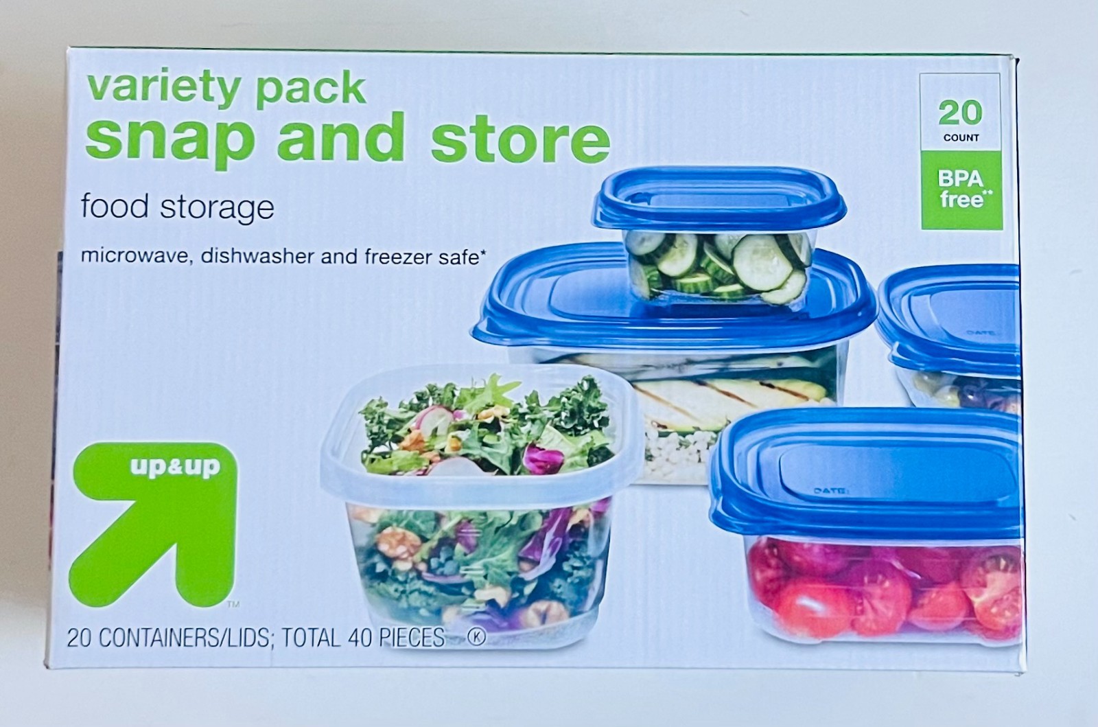 20 Snap&Store Food Storage Containers BPA Free Microwave Dishwasher Freezer Safe