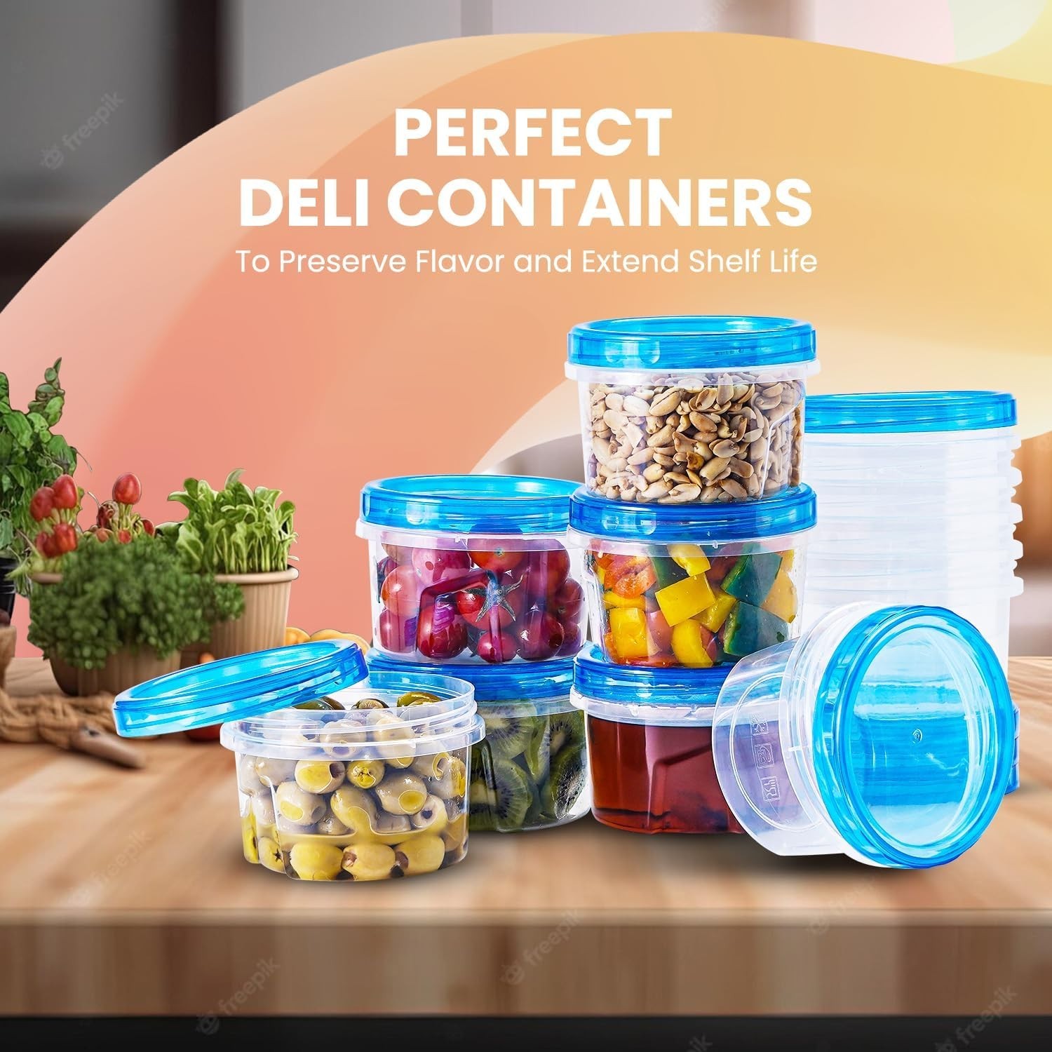 16 oz Airtight Freezer Storage Containers – Reusable 24 PCS for Kitchen & Travel