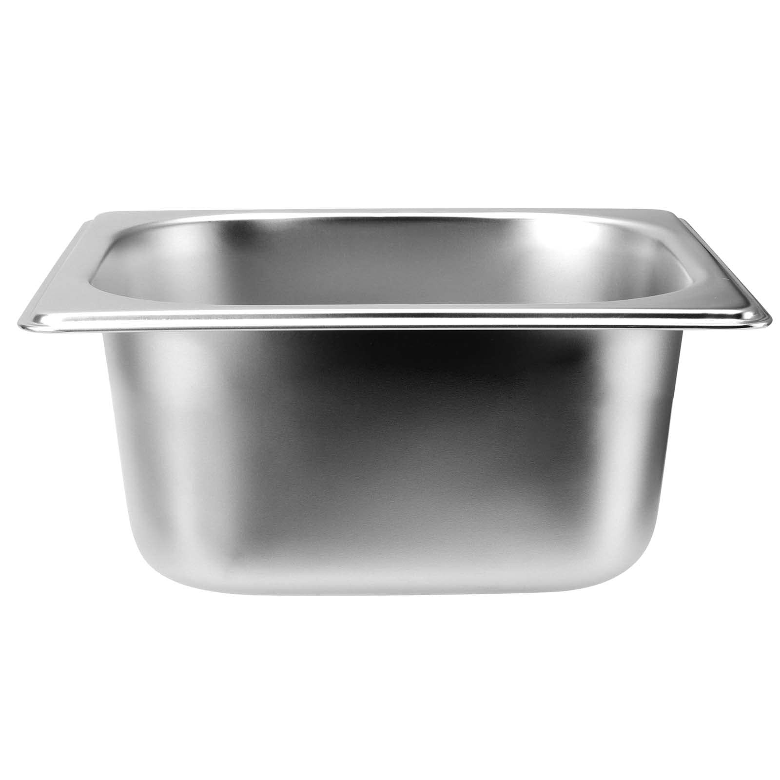8 Pack Steam Table Pans 1/6 Size x 2.5 Inch Deep Stainless Steel Hotel Buffet