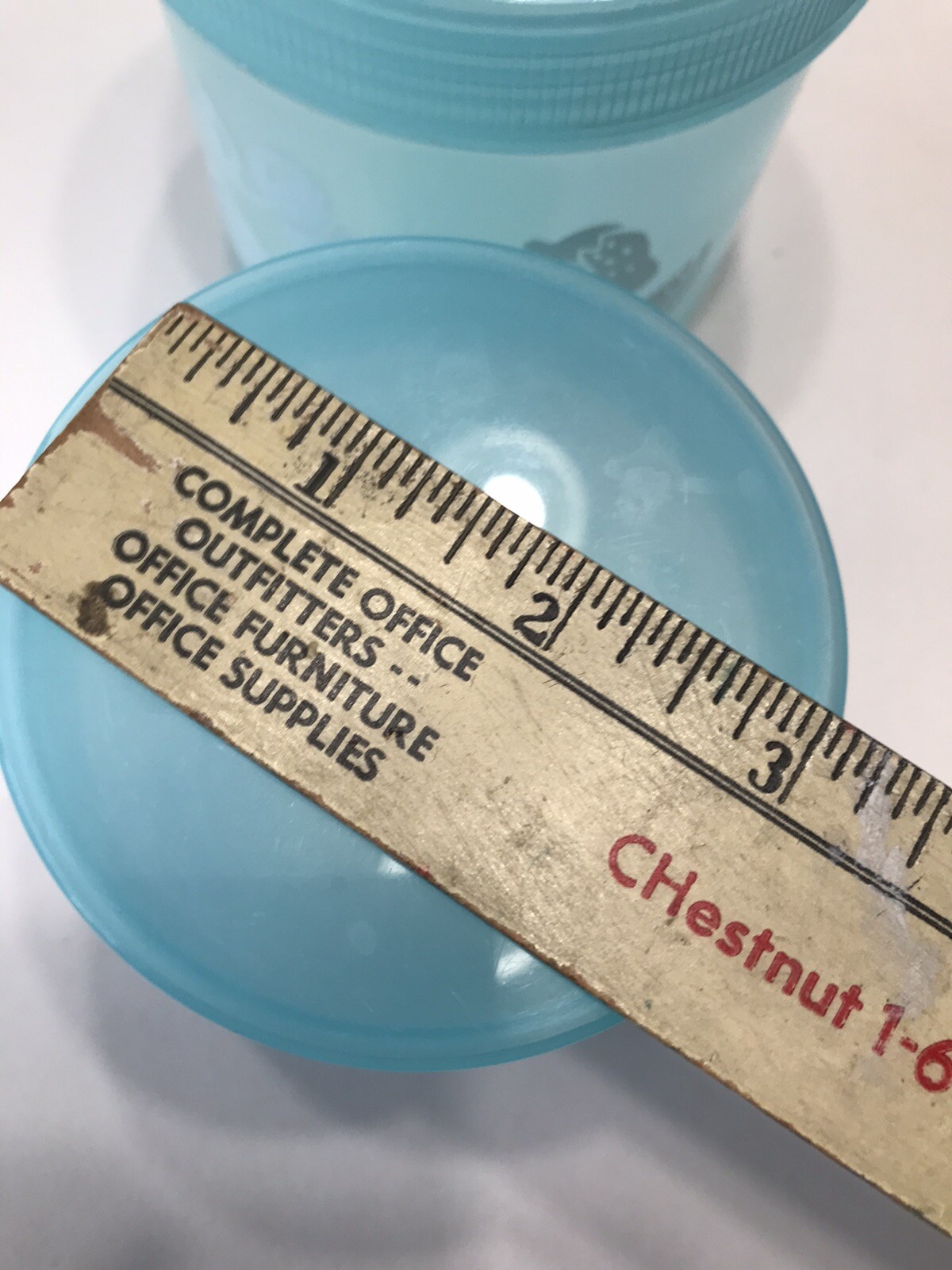 2 Stacking Vtg Food Fruit Storage Containers Blue Screw On Lids Dragon ware USA