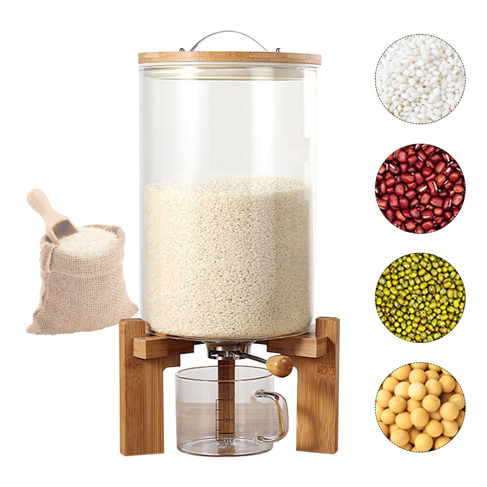 Rice Dispenser Airtight Storage Container Dry Food Storage 7.5L Capacity W/ CUP