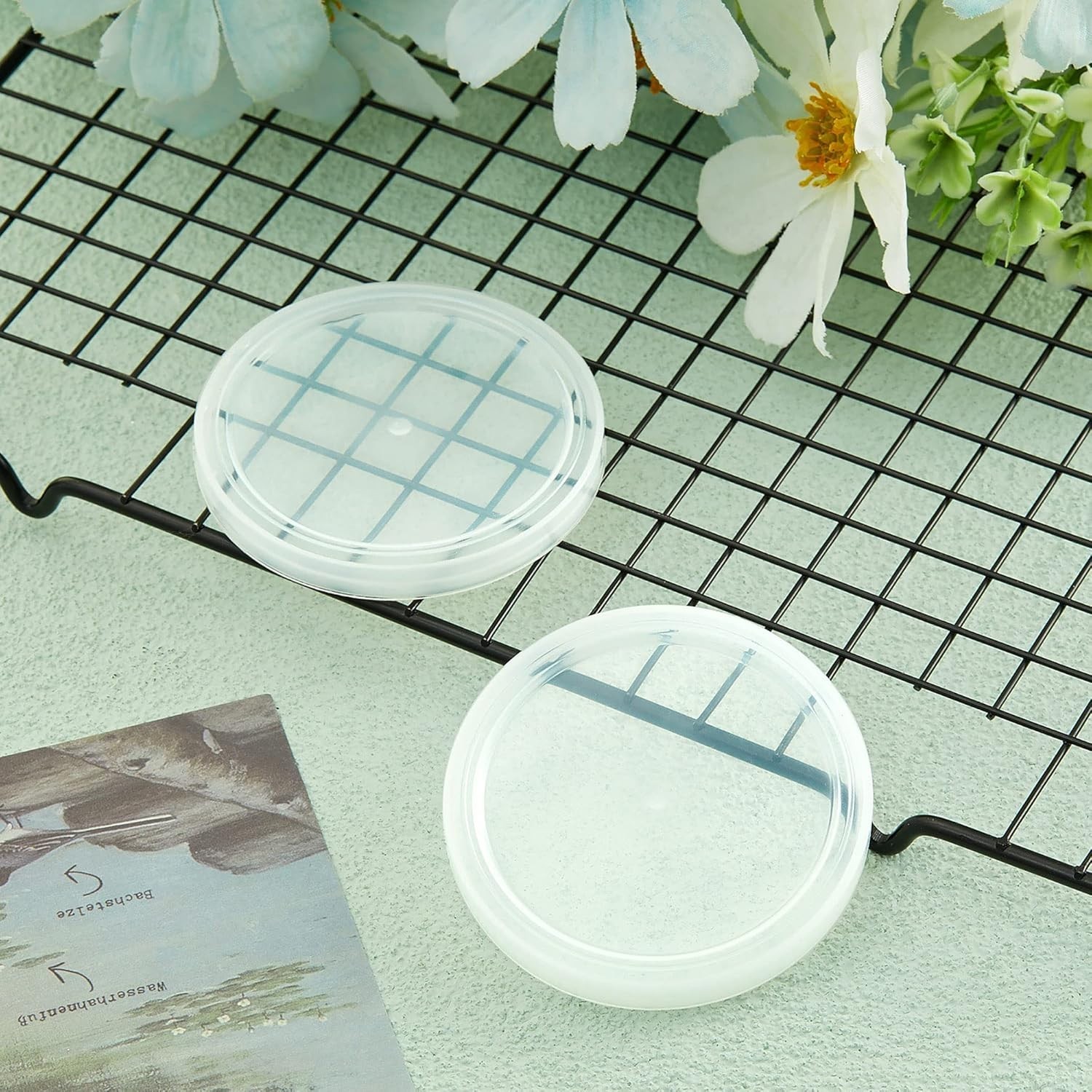 Set of 24 Clear Yogurt Jar Lids – Reusable and Safe Polyethylene Design