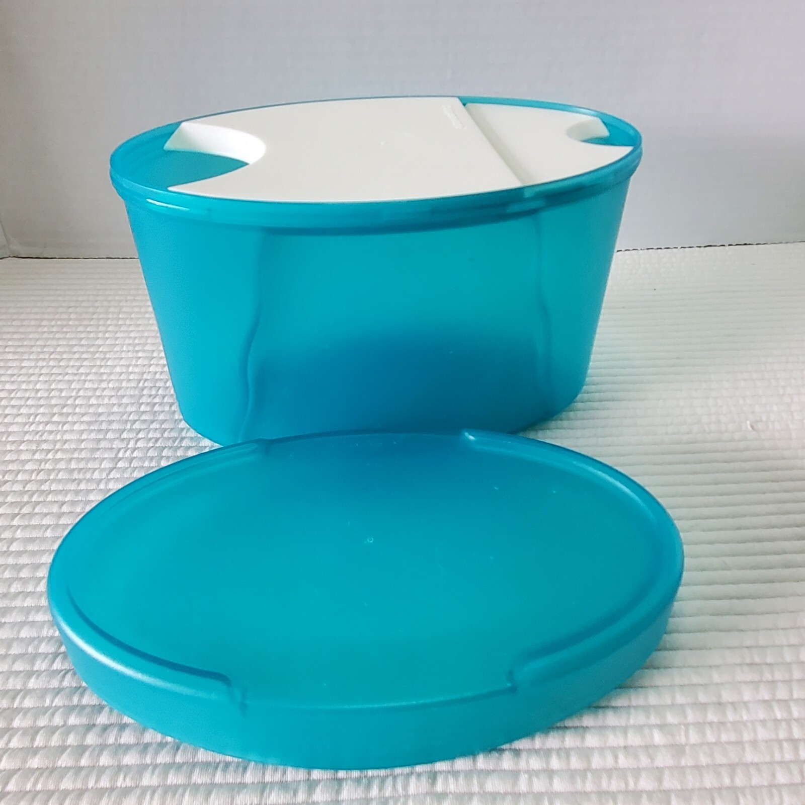 Tupperware Modular Mates Pouring Insert Container Lid Blue 7.5×4.5 1.2L 3766A-2