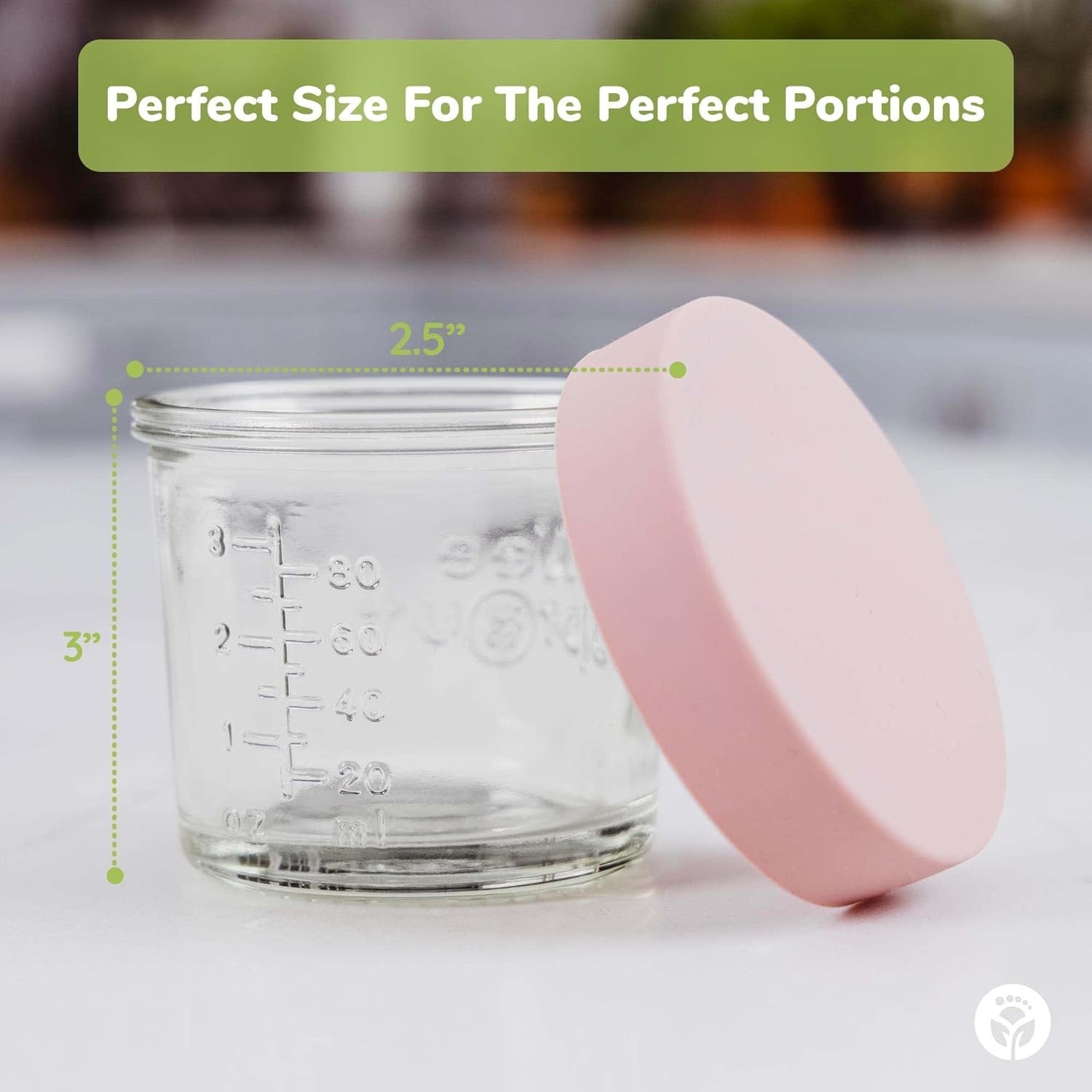 Glass Baby Food Storage Jars w/Lids 4 oz, 12 Pack Set Snack, Puree, Reusable …