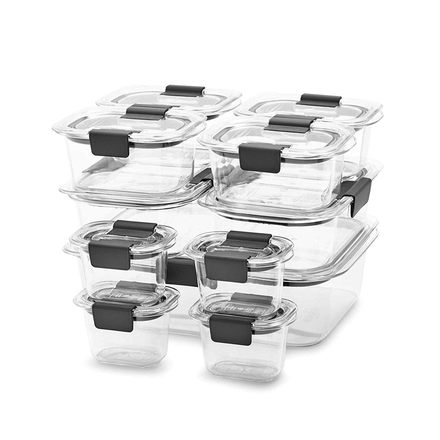 Rubbermaid Brilliance Food Storage Containers Set of 11 22 Pieces Total Clear