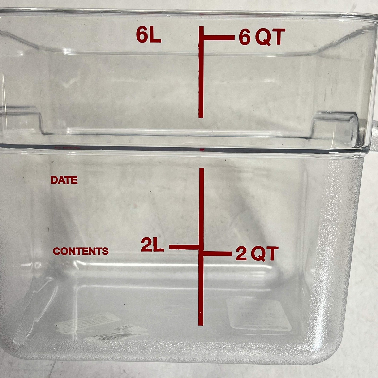 CARLISLE (SET OF 6) Squares Polycarbonate Food Storage Container 6 qt 1195207