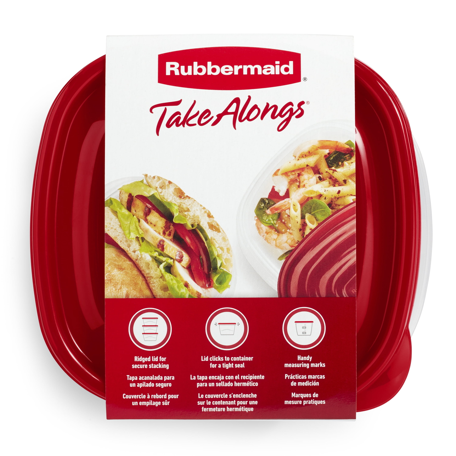 TakeAlongs Food Storage Containers, 10 Piece Set, Red
