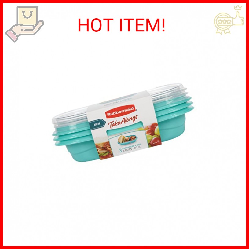 2 Sets of Rubbermaid TakeAlongs On the Go Food Storage and Meal Prep Containers,