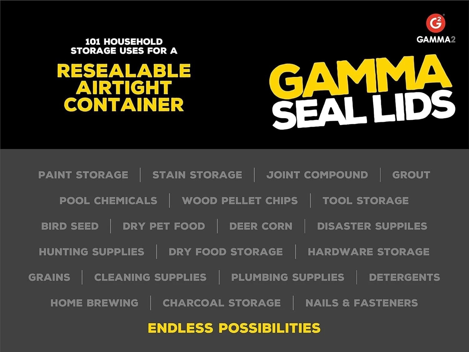 Gamma Seal Lid – Fits 3.5, 5, 6 & 7 Gallon Buckets, Durable & Recyclable