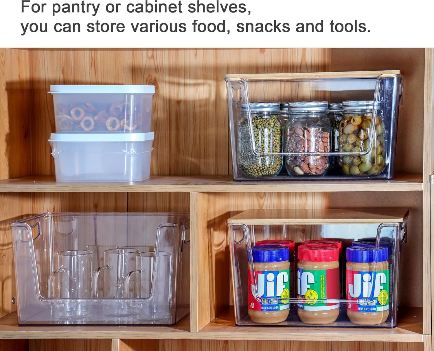 Pantry Organizers Storage, 2 Set Stackable Kitchen Counter Organizers for Onion