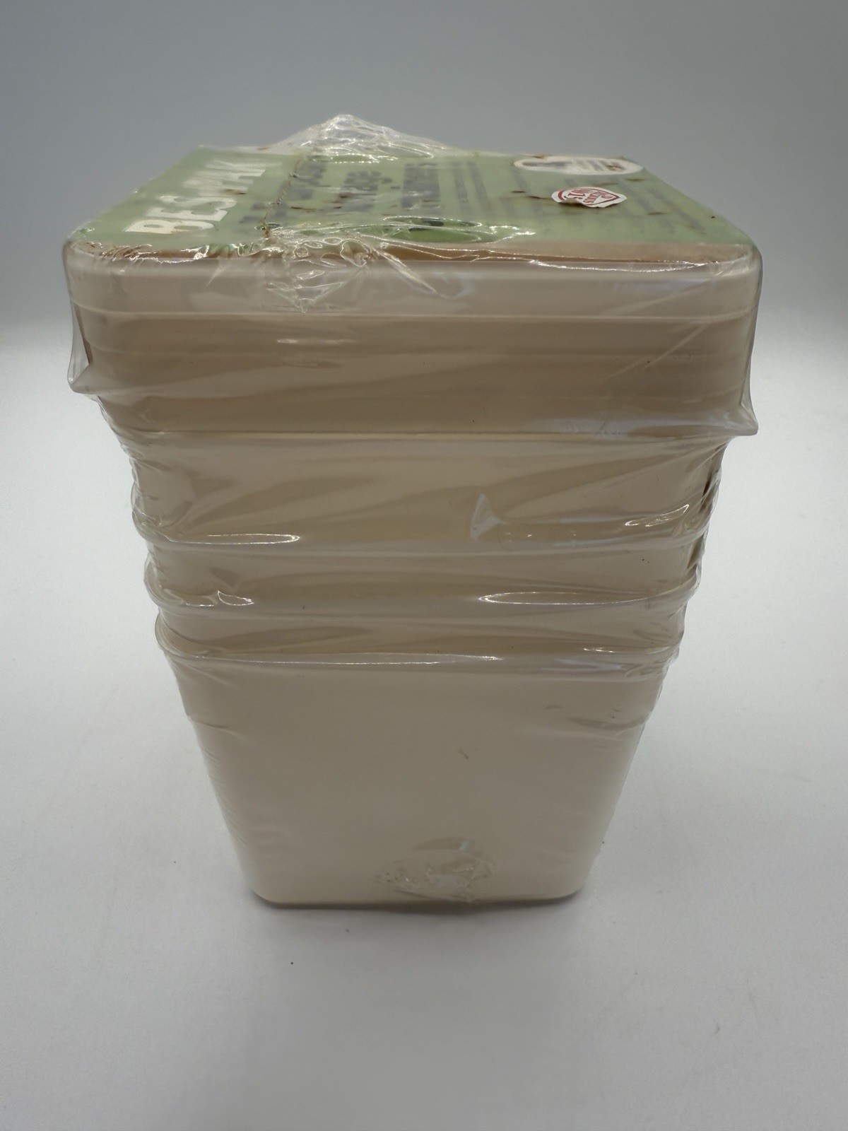 Vintage Bes Pak All Purpose Storage Containers 1.5 Pint Capacity w/ Lids Freezer