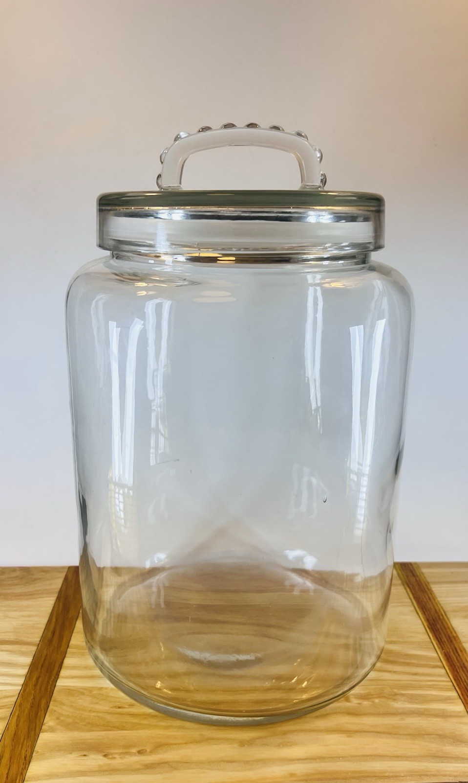 3 Gallon Extra Large Wide Mouth Food Storage Glass Jar Canister with Lid, 14.5”