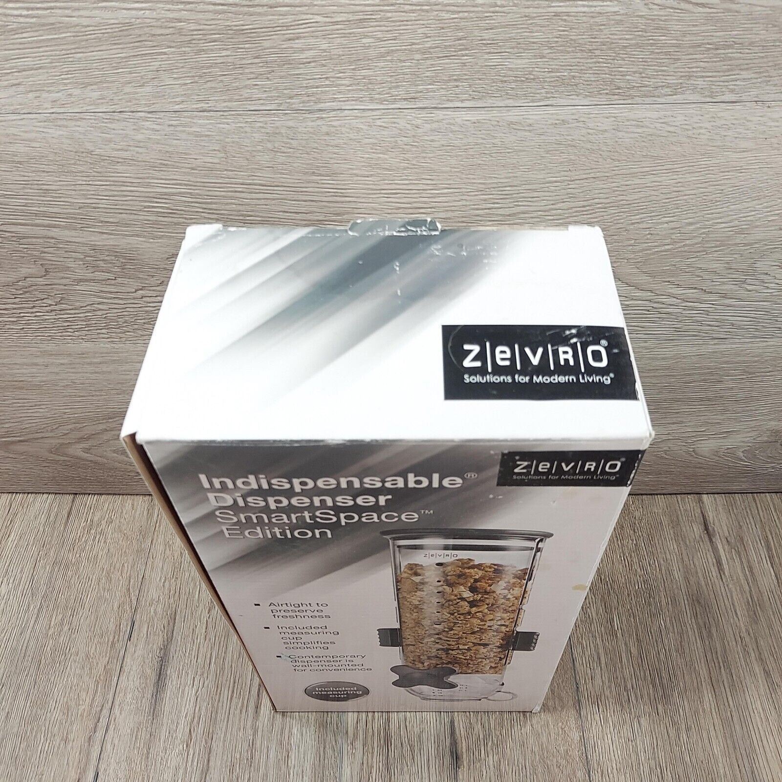 Zevro SmartSpace Wall Mount Single Dry-Food Canister Dispenser w/Measuring Cup
