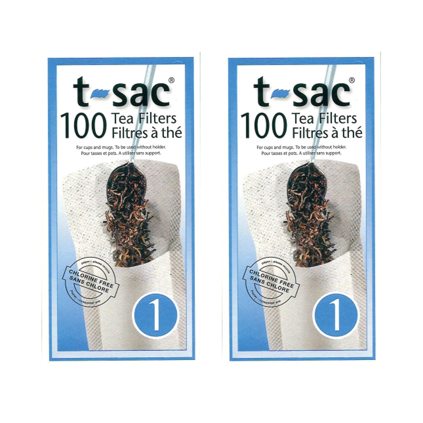 T-Sac Tea Filter Bags, Disposable Infuser, Number #1, 200 Count, White