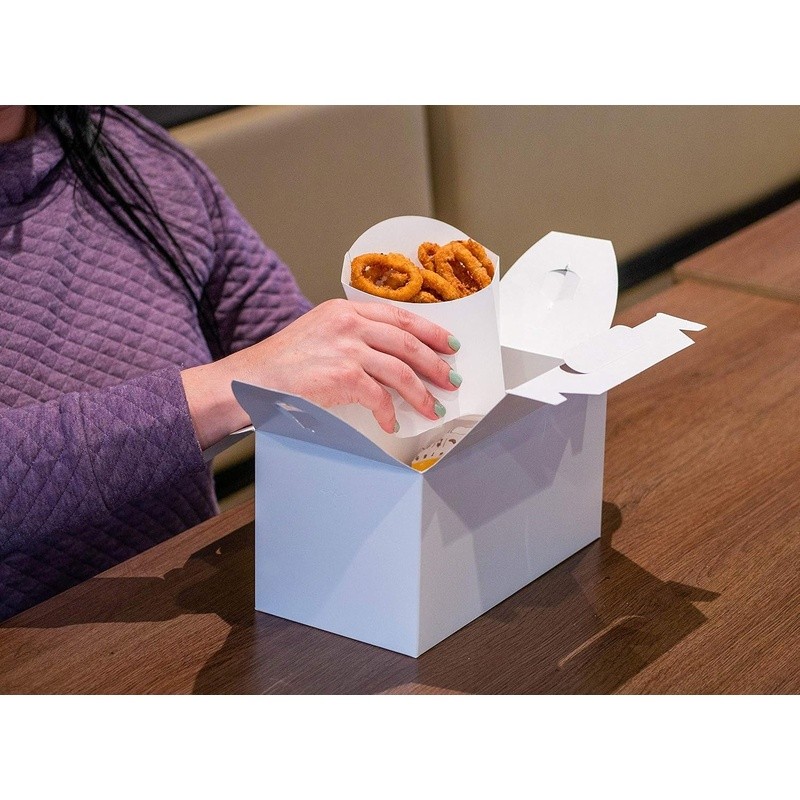 Compostable Cardboard Takeout Boxes W/ Handle Fresh Hot Meals Delivery New