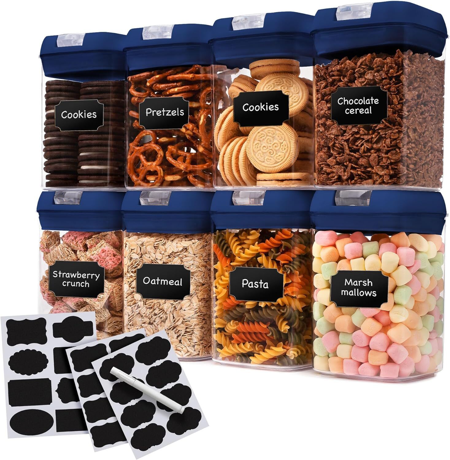 Cheer Collection 8 Piece Food Storage Containers, .8L
