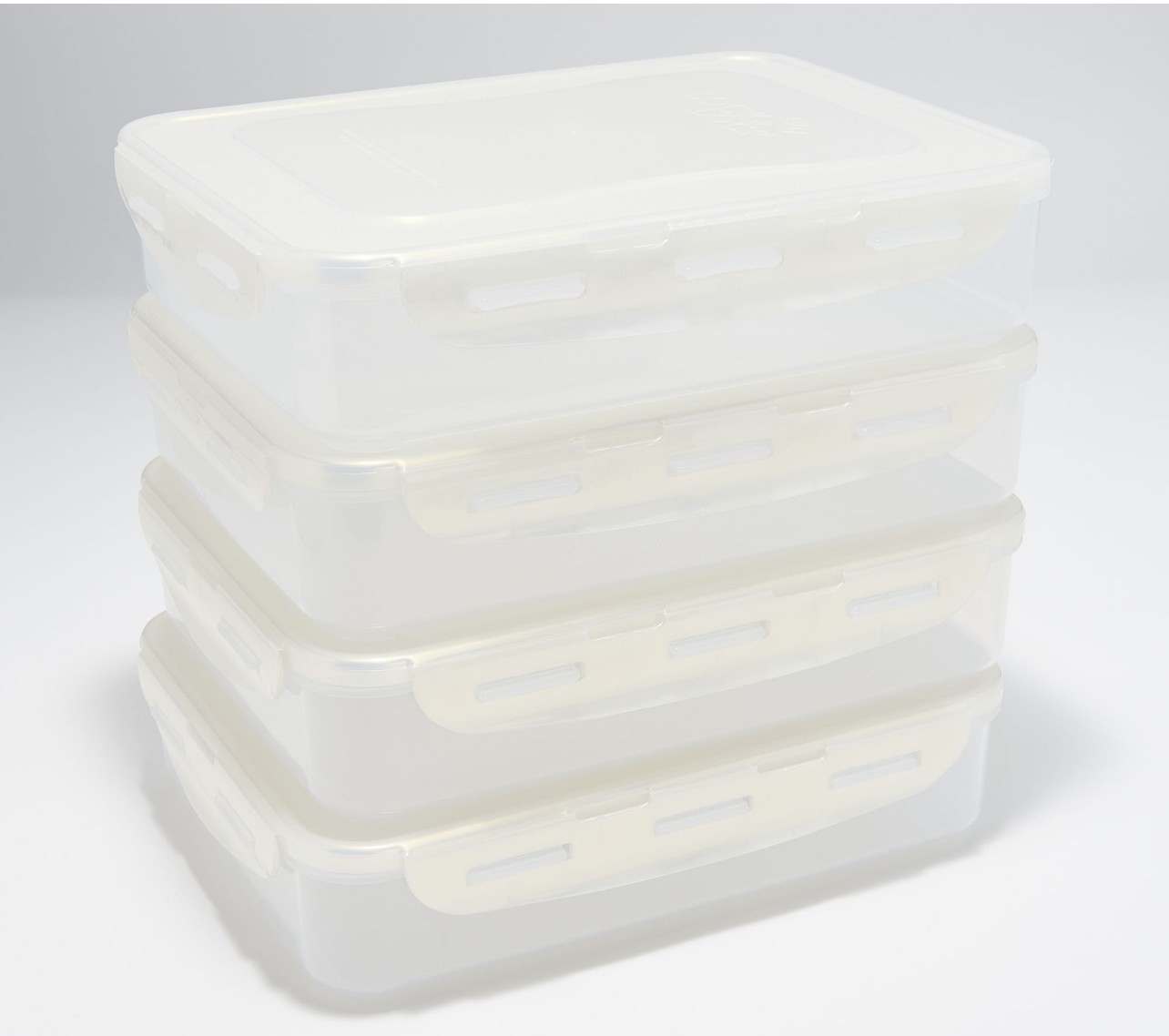 4 LocknLock Large Food & Craft Storage Container 11.5 x 9 x 2.75″ K50271 PEARL