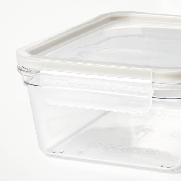 14 Cup Tritan Plastic Rectangle Food Storage Container Clear Stackable